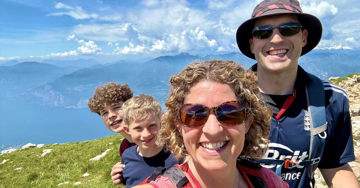 Family of four in Italy